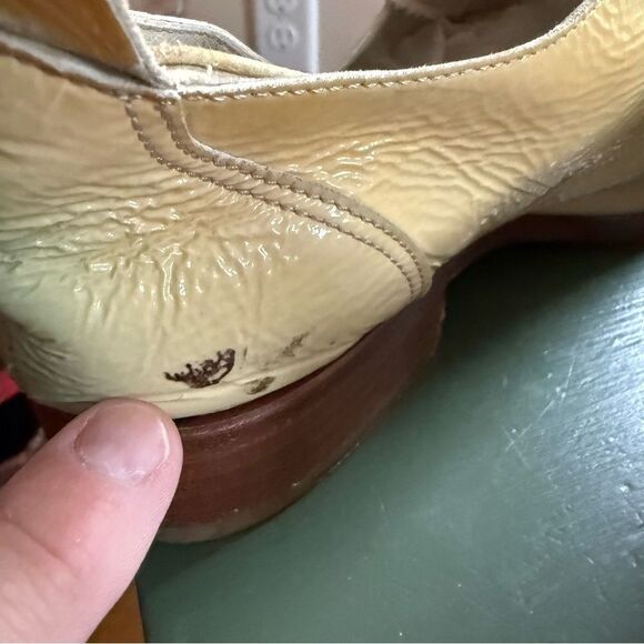 Jil Sander Cream Patent Leather Slip On Oxfords - Picture 7 of 10